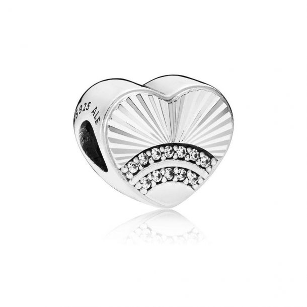 Pandora Fan Of Love Charm Clear Cubic Zirconia Reeds Jewelers
