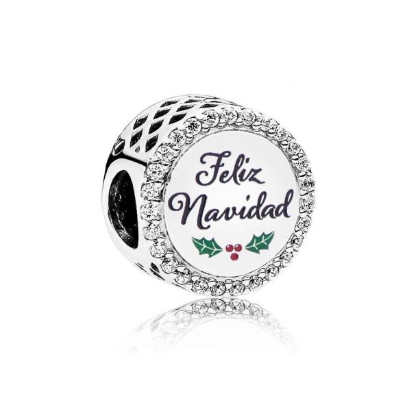 Pandora Feliz Navidad Charm Cubic Zirconia Reeds Jewelers