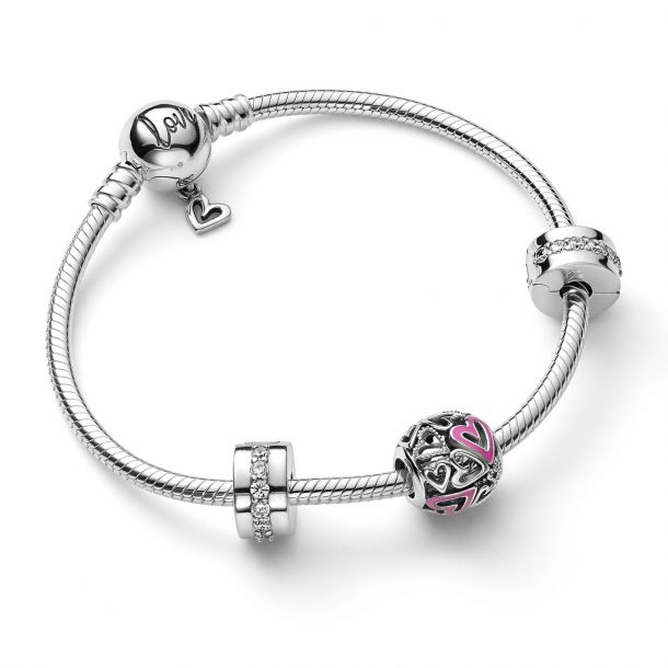 Pandora Free Heart Bracelet Gift Set - 7.1inches