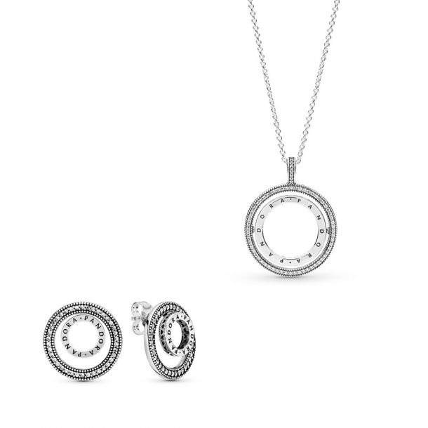 Pandora Logo Circle Necklace and 