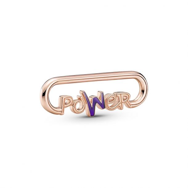Power Word Link Charm, Rose Gold-Plated 