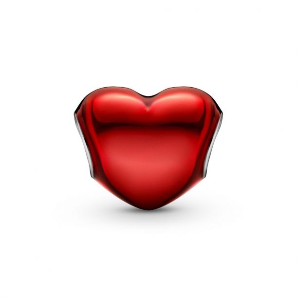 Pandora Metallic Red Heart Charm Pandora Metallic Red Heart Charm