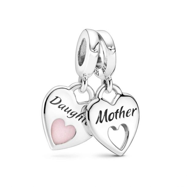CoolJewelry 925 Sterling Silver I Love You to The Moon Stars Sky Mom Daughter Heart Love Charms for Bracelets 