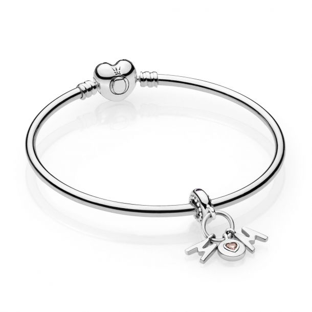 Pandora Perfect Mom Bangle Bracelet Gift Set, Pink and Liliac Crystals Pandora Perfect Mom Bangle Bracelet Gift Set, Pink and Liliac Crystals