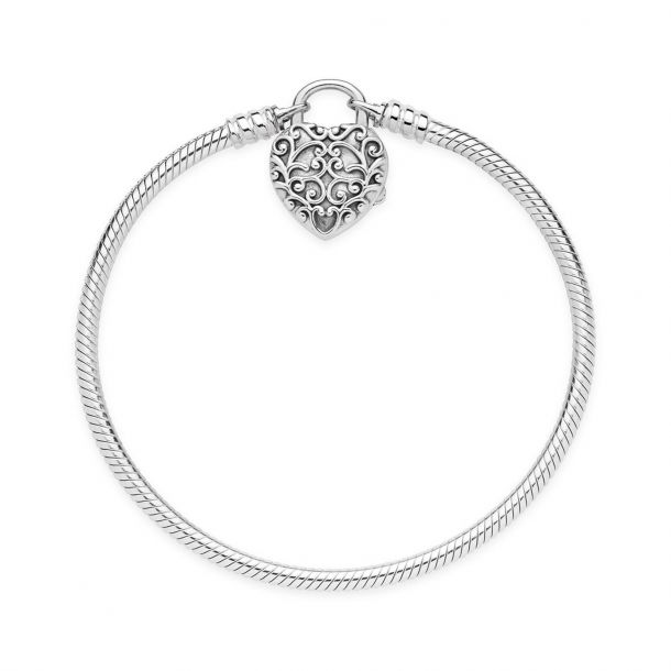 Pandora Regal Heart Padlock Bracelet 