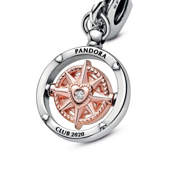 Pandora Rose™ Club 2020 Compass Dangle Charm Pandora Rose™ Club 2020 Compass Dangle Charm