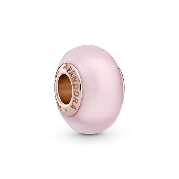 Pandora Matte Pink Murano Glass Charm 
