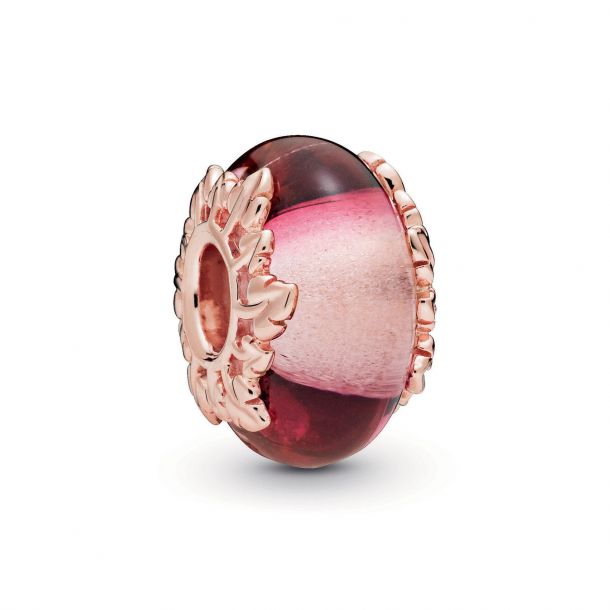Pandora Pink Murano Glass \u0026 Leaves 