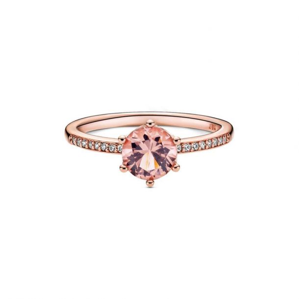 Pandora Rose Pink Sparkling Crown Solitaire Ring Reeds Jewelers