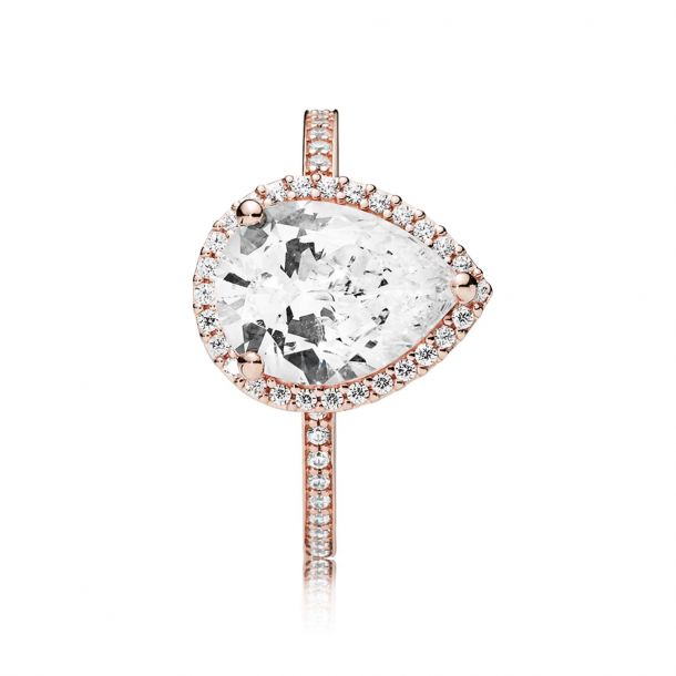 Pandora Radiant Teardrop Ring, Clear 