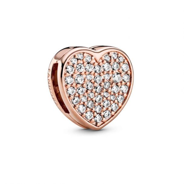 Heart Clip Charm, Rose Gold-Plated 