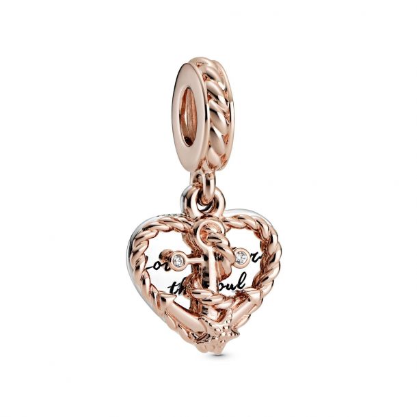 Pandora Rose™ Rope Heart & Love Anchor Dangle Charm | REEDS Jewelers