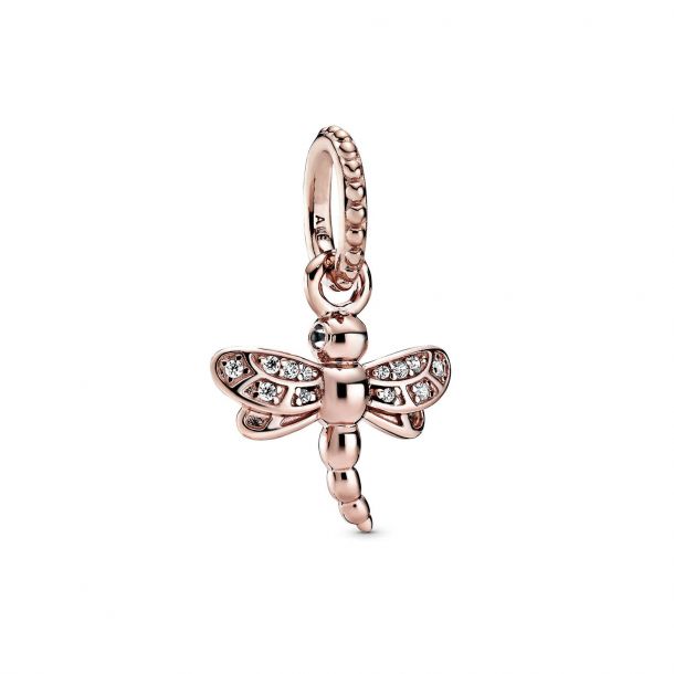 FB Jewels 14K Rose Gold Polished Dragonfly Pendant