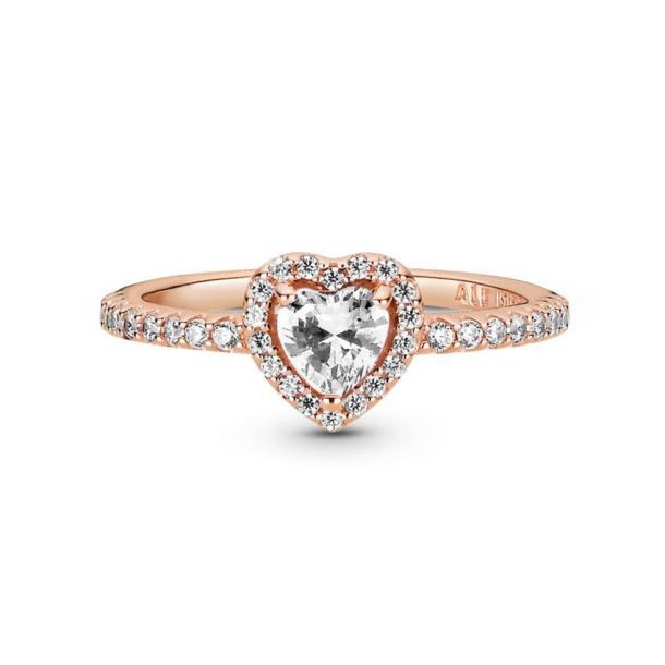 Pandora Sparkling Elevated Heart Ring 