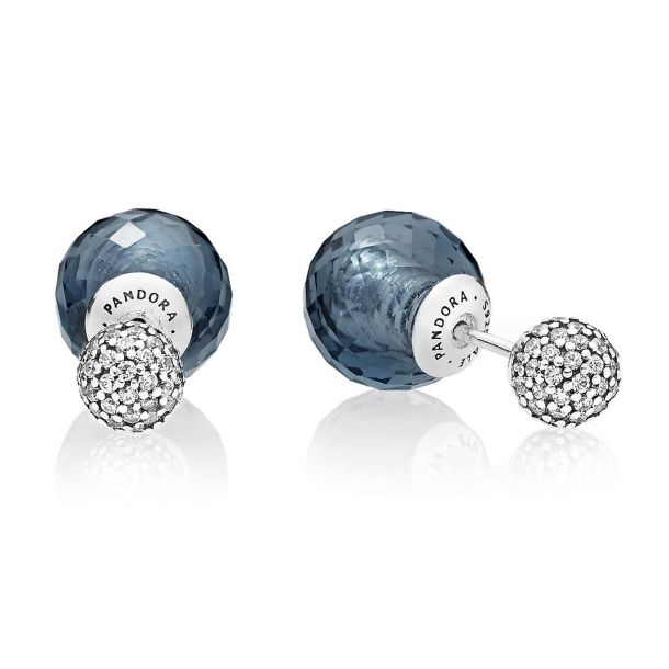 pandora silver ball earrings