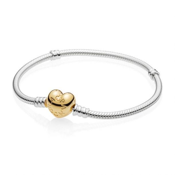 Pandora Shine™ Sterling Silver Moments Bracelet, Logo Heart Clasp