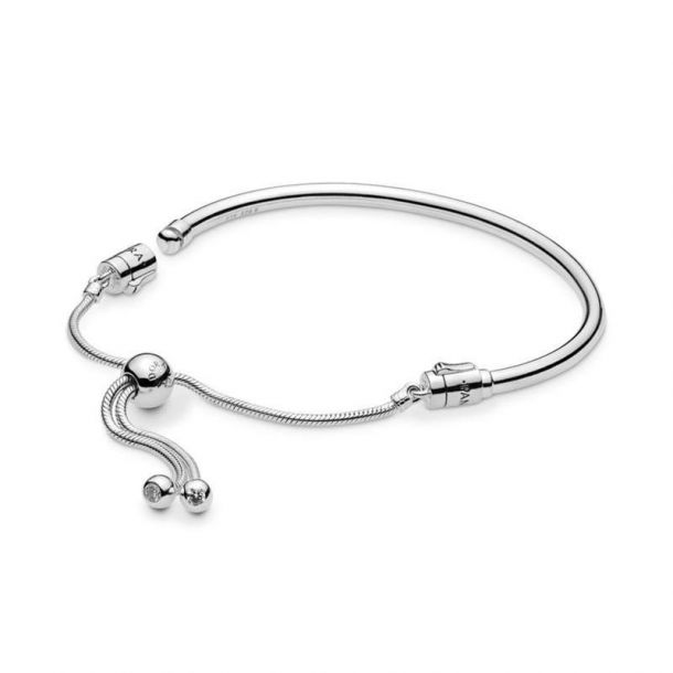 Pandora Sliding Bangle Bracelet, Clear Cubic Zirconia - Size 7.1inches Pandora Sliding Bangle Bracelet, Clear Cubic Zirconia - Size 7.1inches