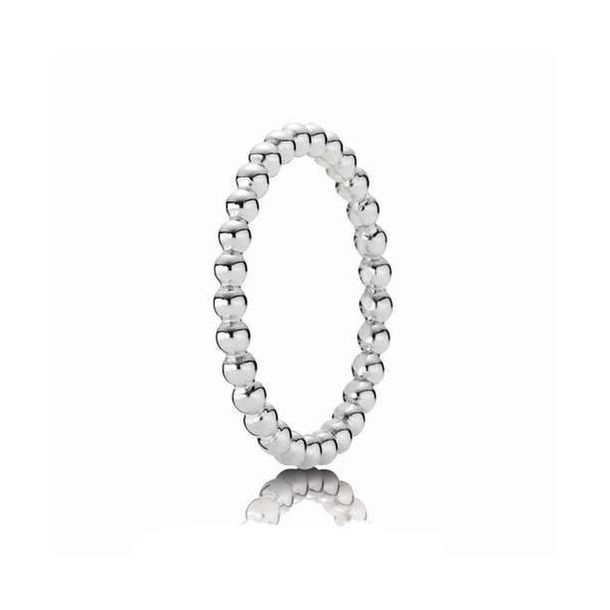 Pandora Small Silver Bubble Ring - Size 10