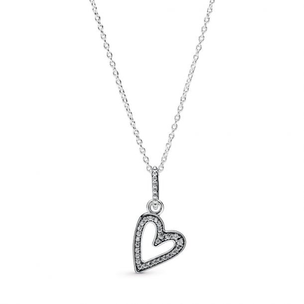 Pandora Sparkling Freehand Heart 