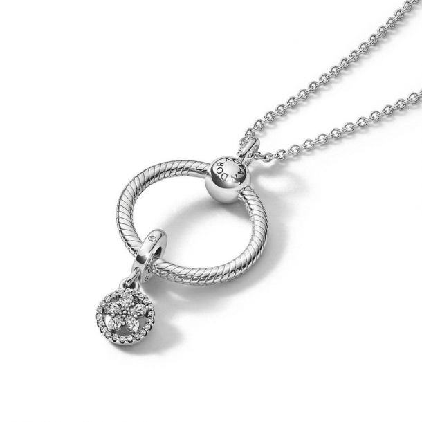 Pandora Sparkling Snowflake Pandora O Pendant Gift Set Reeds Jewelers