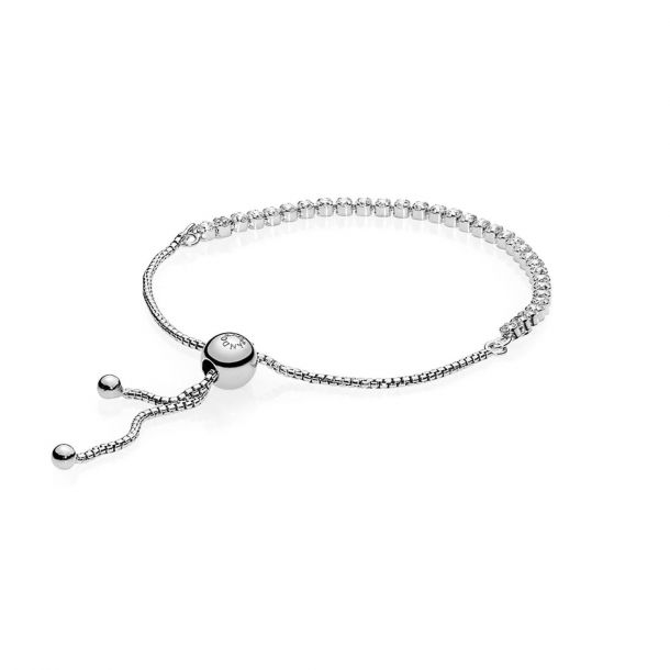 pandora sparkling strand bracelet rose gold