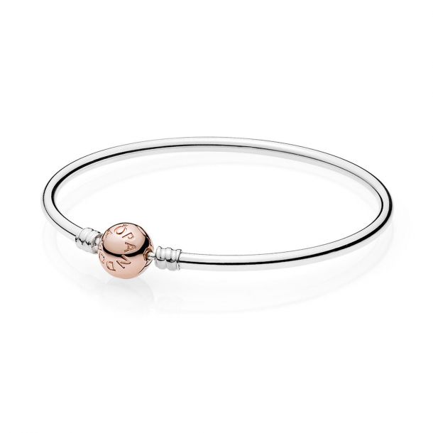 Pandora Sterling Silver Bangle Bracelet with Pandora Rose™ Clasp