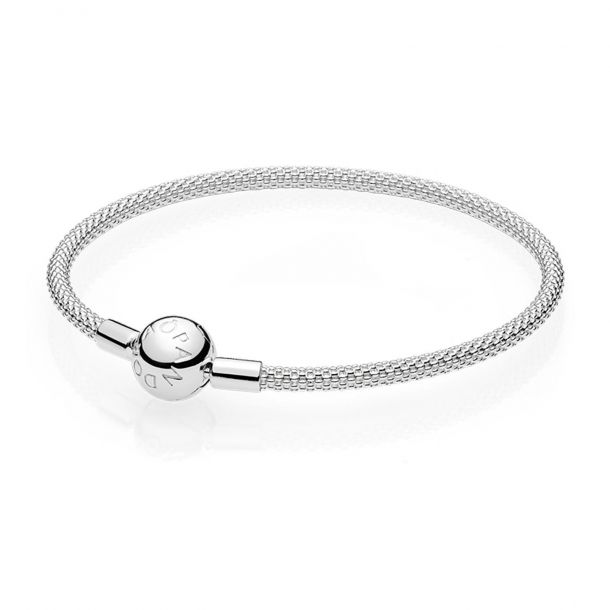 Pandora Sterling Silver Mesh Bracelet Reeds Jewelers