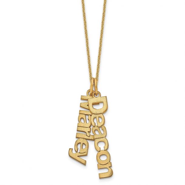 Reeds Personalized Two Name Charm Necklace