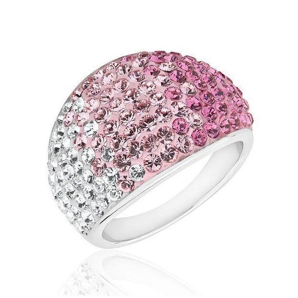 Pink, Light Rose, and White Swarovski Crystal Elements Ring | REEDS