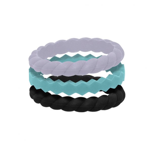 Qalo Ladies Carrie Silicone Stackable Band Set Size 8 Reeds Jewelers How do i find my ring size at home? reeds jewelers