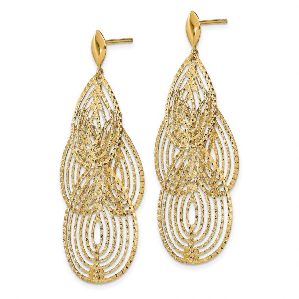 Reeds True Italy Yellow Gold Chandelier Earrings Reeds Jewelers