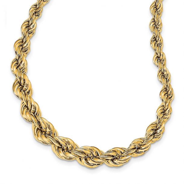 Yellow Gold Fancy Twist Link Chain 