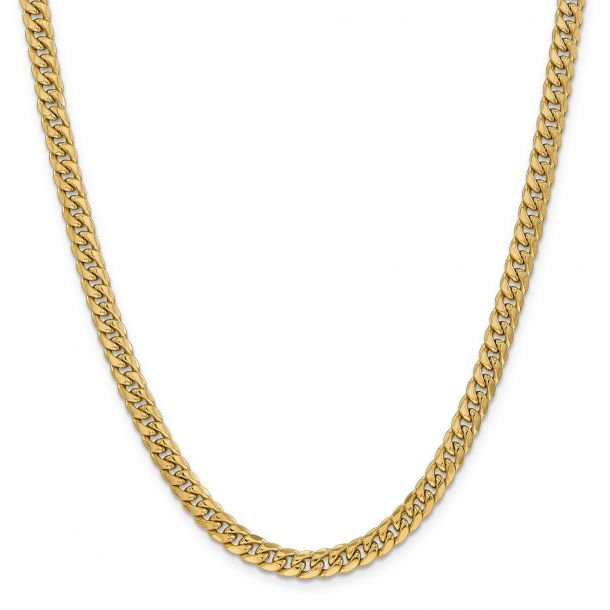 Yellow Gold Semi-Solid Miami Cuban 