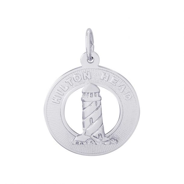 10k Yellow Gold Outer Banks Lighthouse Charm Charms for Bracelets and Necklaces