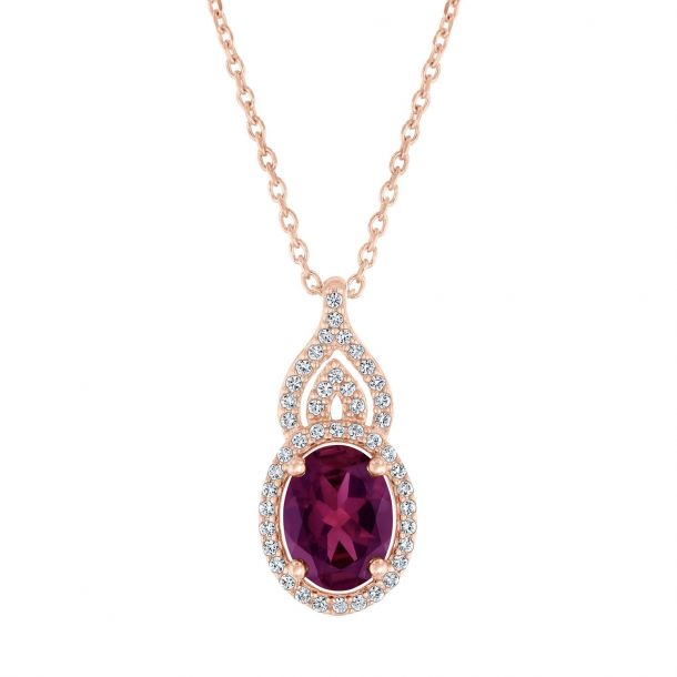 Rhodolite Garnet and Created White 