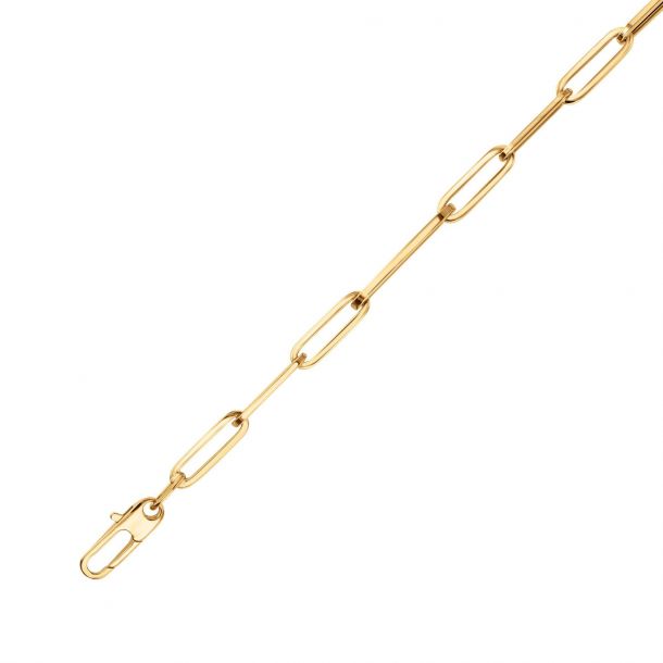 Roberto Coin Classics Alternating Size Paperclip Link Chain Bracelet, 7