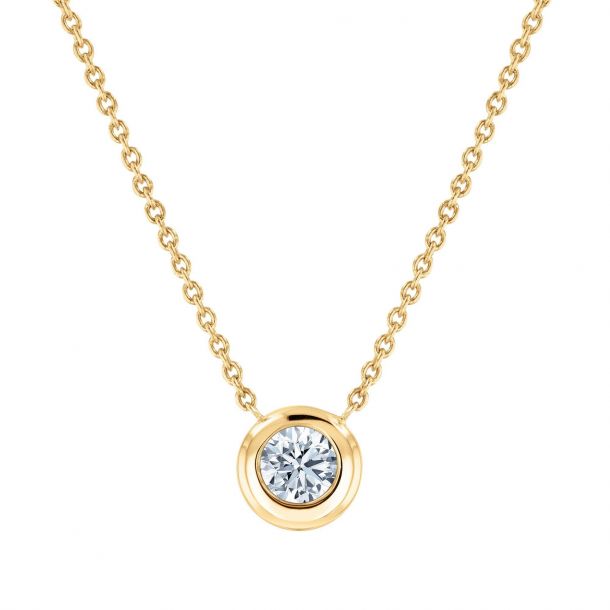 Roberto Coin Diamonds by the Inch Yellow Gold Pendant 1/5ct | REEDS ...