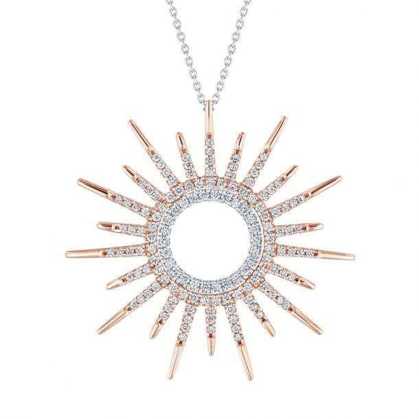 Roberto Coin Tiny Treasures Diamond Sun Pendant Necklace 5 8ctw Reeds Jewelers - Diamond Sun Pendant Necklace Roberto Coin Tiny Treasures Diamond Sun Pendant Necklace 5 8ctw Reeds Jewelers - Diamond Sun Pendant Necklace