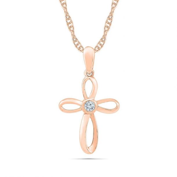 loop cross necklace