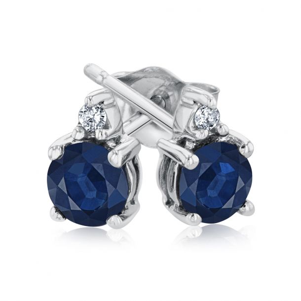 Vintage Blue Ceramic type stud Earrings