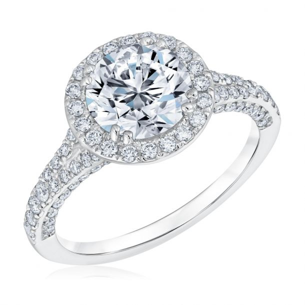 Round Diamond Halo Engagement Ring 2 1 2ctw Reeds Jewelers
