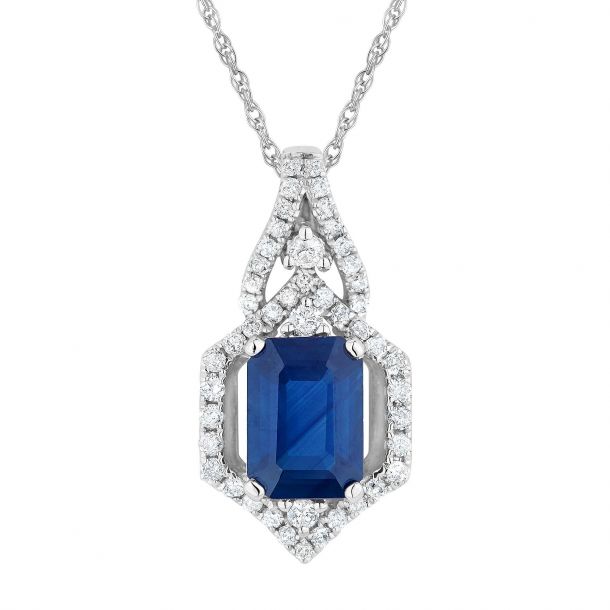 Sapphire and Diamond Pendant 1/5ctw | REEDS Jewelers