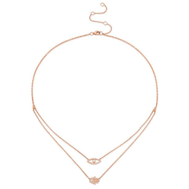 evil eye layered necklace