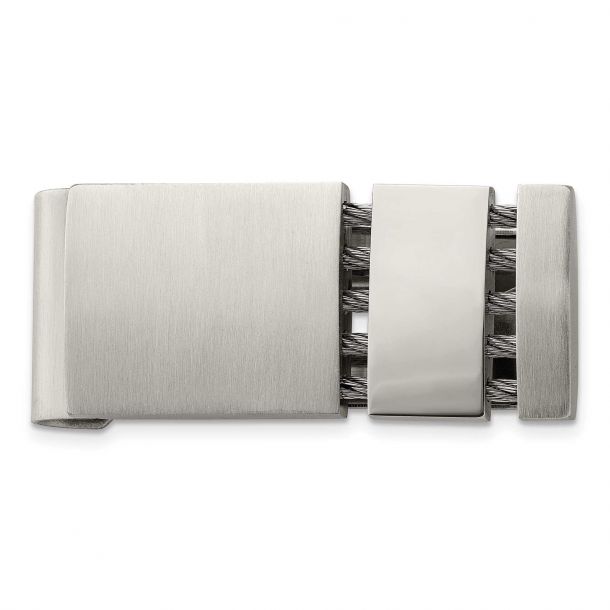 Stainless Steel Brushed and Polished Money Clip 