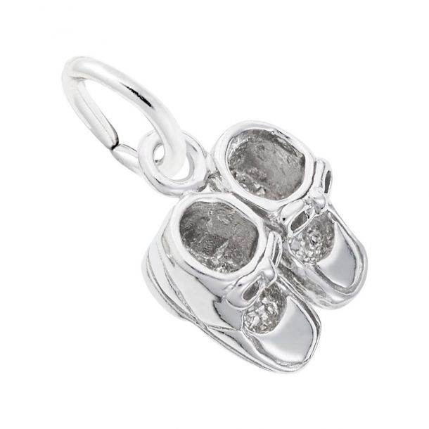 silver baby booties