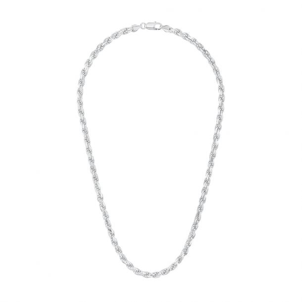 Sterling Silver Diamond-Cut Rope Chain 