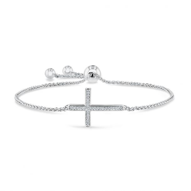 Silver Bracelet With A Cross 2024 www.alhudapk