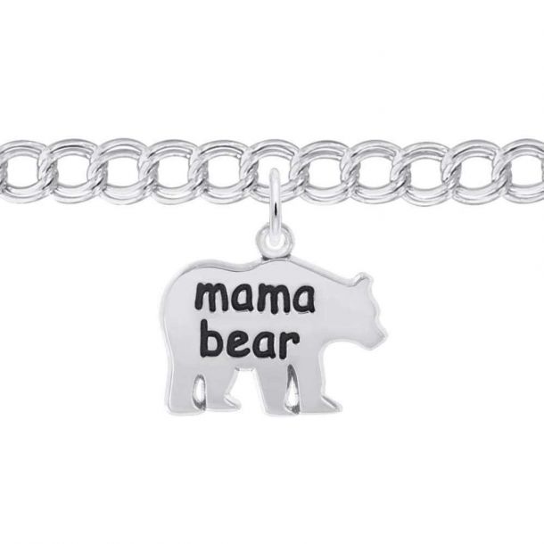 Sterling Silver Mama Bear Charm and 
