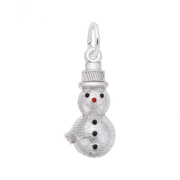 Inspired Silver Praying Hands Charm Ornament Silver Square Charm Snowman Ornament with Cubic Zirconia Jewelry 