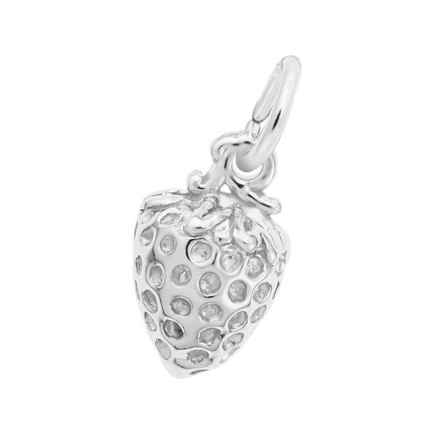Sterling Silver Strawberry Bell Charm or Pendant